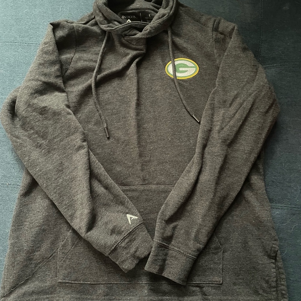 Antigua Green bay packer women cowl neck sweatshirt size Large